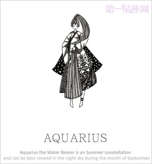酷劲十足的十二星座黑白插画11