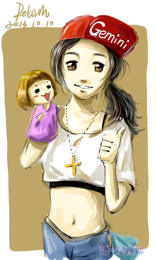 十二星座女孩时尚插画3