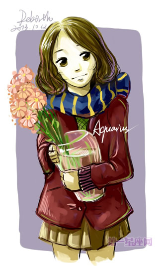 十二星座女孩时尚插画11