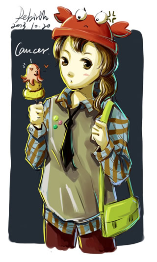 十二星座女孩时尚插画4
