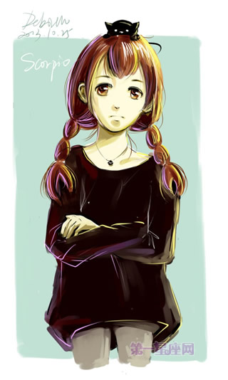 十二星座女孩时尚插画8