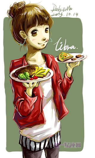 十二星座女孩时尚插画7