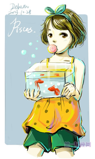 十二星座女孩时尚插画12