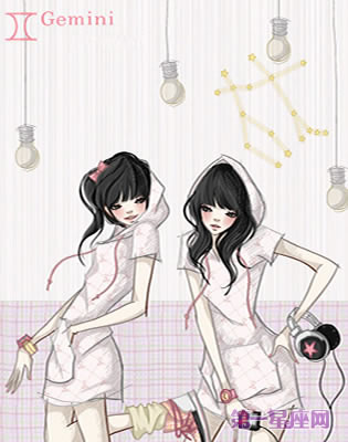十二星座女孩唯美插画图3