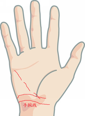 手相图解：手腕线 手颈线4